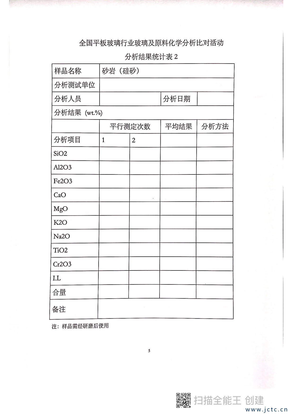 關于開展第二屆全國平板玻璃行業原料化學分析對比活動的通知_5.jpg